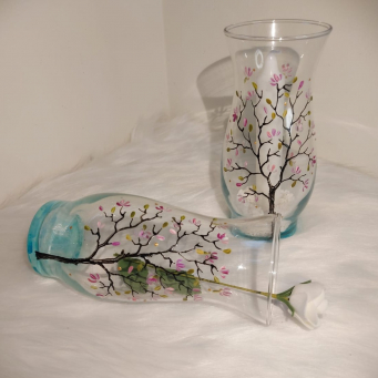 جا شمعی گلدان درخت بهاری تحویل کانادا